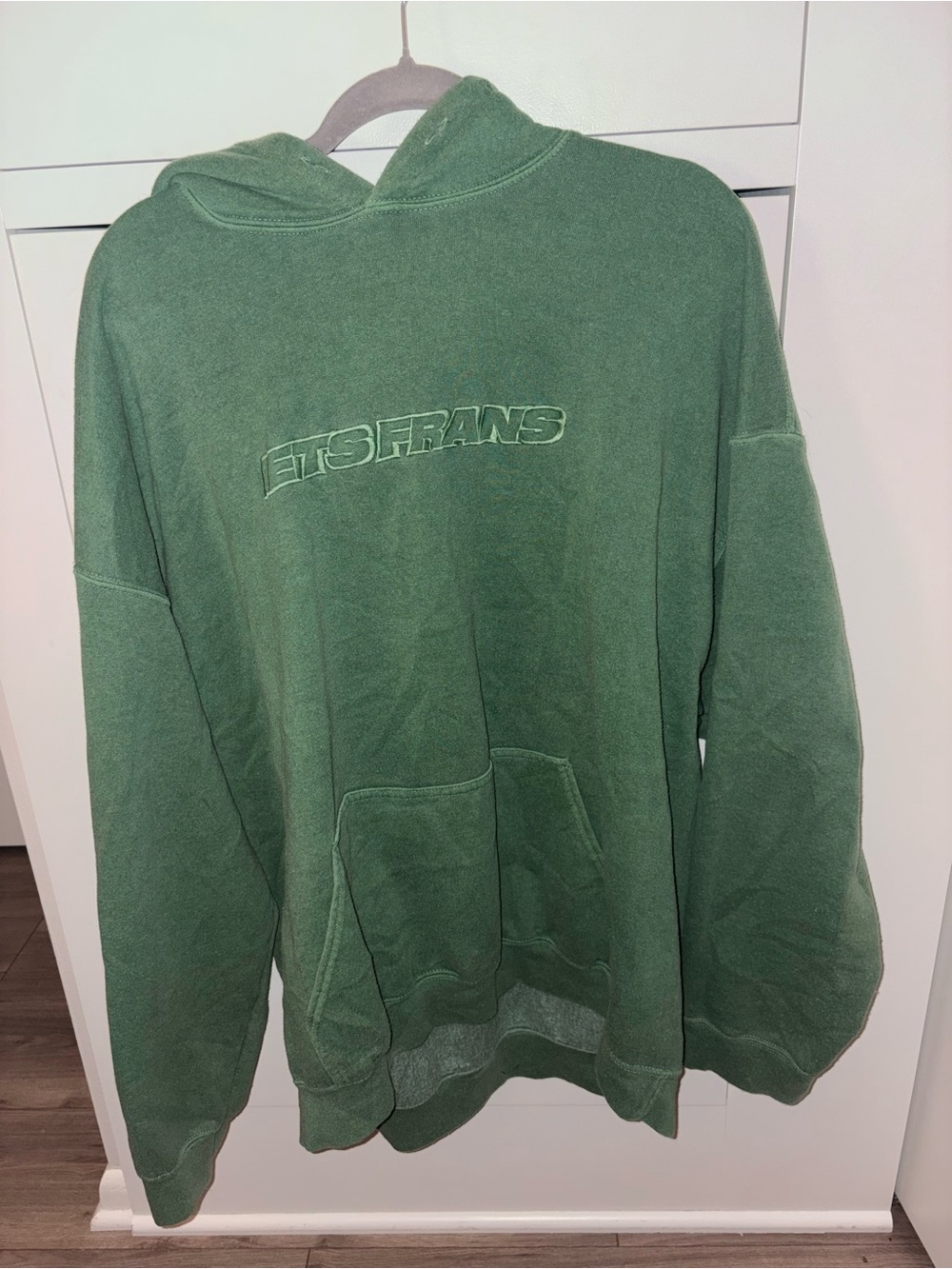 Forest Green Embroidered Hoodie Sweatshirt